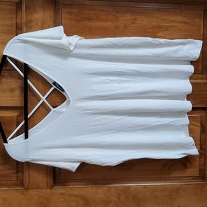NWT Modcloth White Criss Cross Back Shirt Size 2